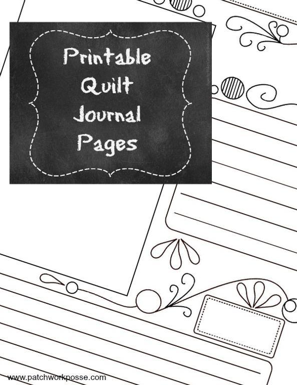 Free Printable Quilt Journal Pages