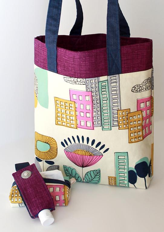 Free Sewing Pattern: 3-Fabric, 10-Step Lined Tote