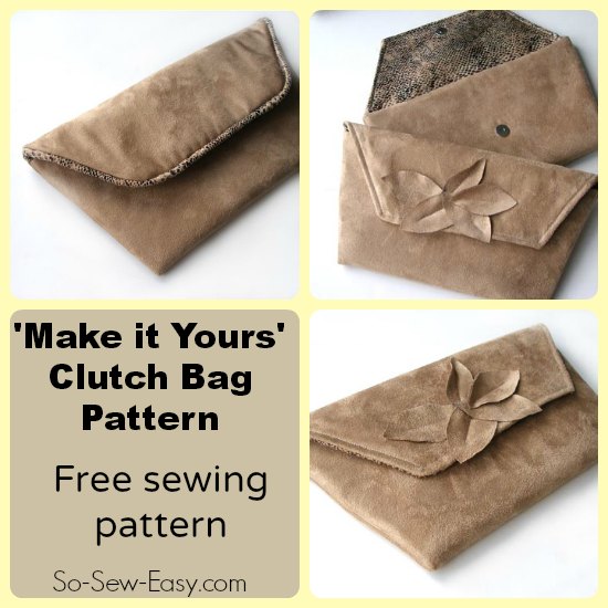 Free Sewing Pattern: Make It Yours Clutch Bag | I Sew Free