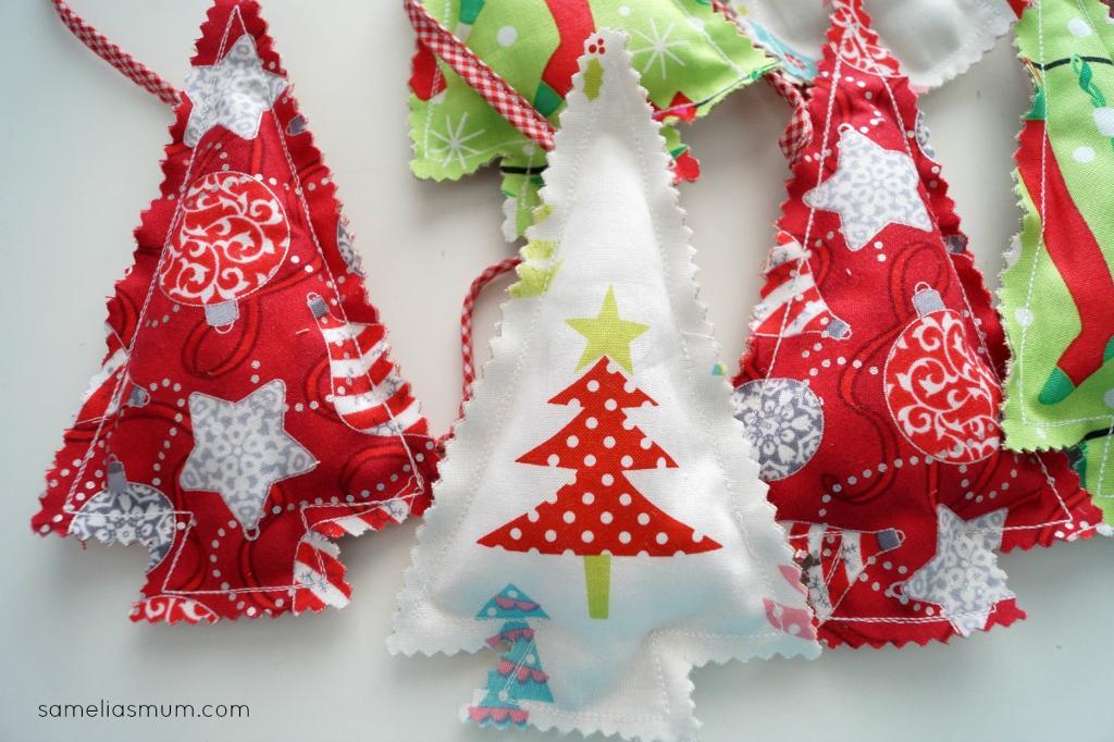 Free Sewing Pattern Christmas Tree Bunting • I Sew Free