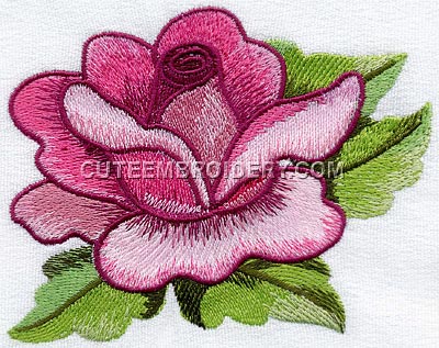 Free Embroidery Design: Rose | I Sew Free