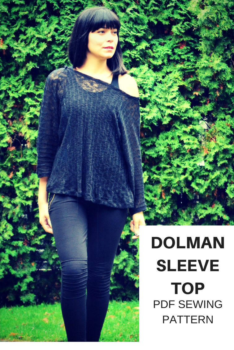 Free Sewing Pattern: Dolman Sleeve Top | I Sew Free
