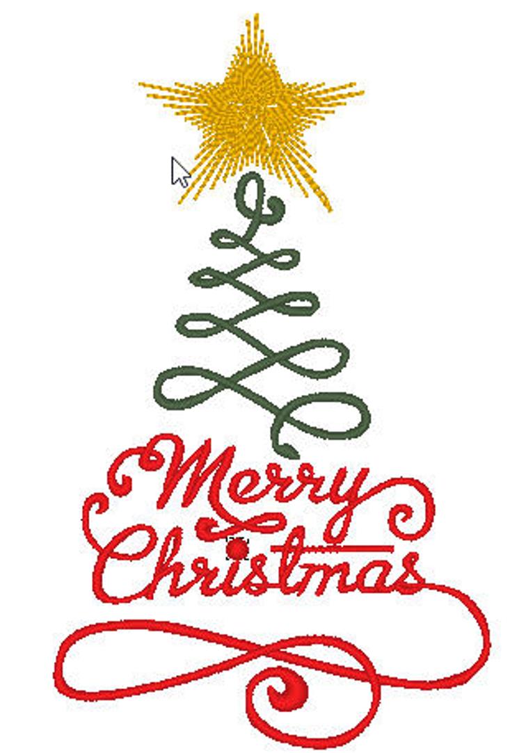 Free Embroidery Design Merry Christmas I Sew Free
