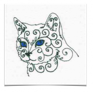 Free Embroidery Design: Cat | I Sew Free
